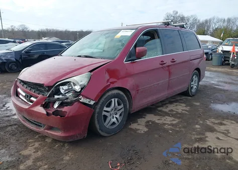 2005 Honda Odyssey Ex-L из США, поврежденный, VIN 5FNRL38715B078569